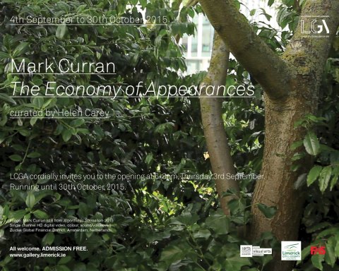 LCGA e-vite The Economy of Apperances Mark Curran curated by Helen Carey